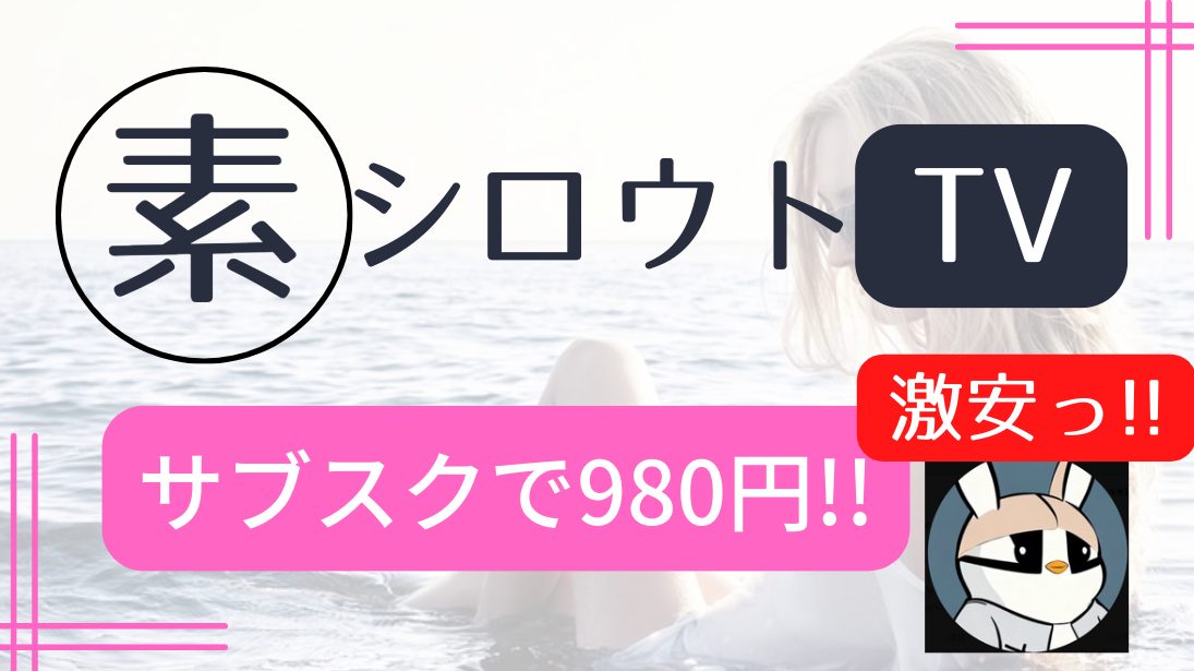 シロウトTV30サブスクで980円は激安